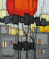 Salman Farooqi, 10 x 12 Inch, Acrylic on Canvas, Cityscape Painting-AC-SF-172